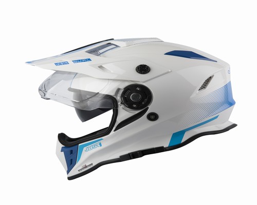 CASCO JUST1 J34 ADVENTURE CROSS SHAPE NEON BLUE XL